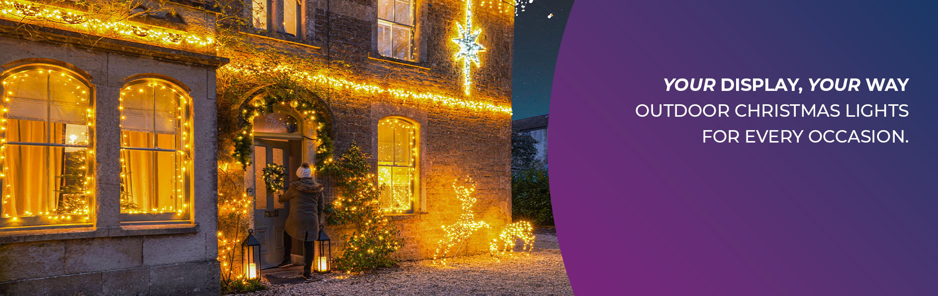 Outdoor Christmas lights for every occasion