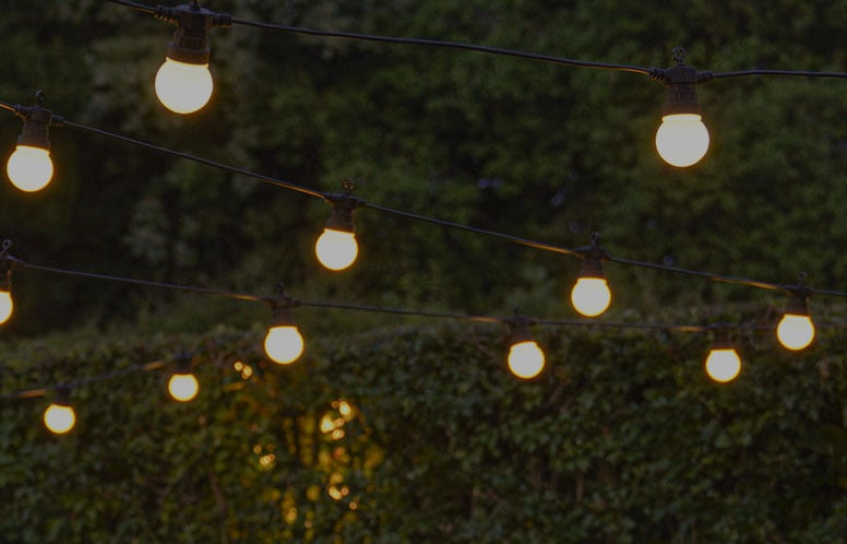 How to hang festoon lights?