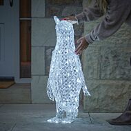 80cm Outdoor Jewelled Penguin, White LEDs