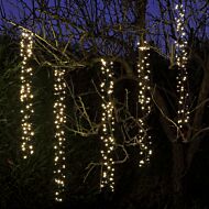 10m Outdoor Snowing Cascade Lights, Antique Warm White LEDs