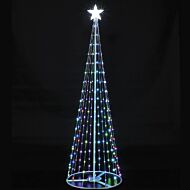 1.8m Outdoor Digital Christmas Cone Tree, Remote Controlled, Colour Changing LEDs