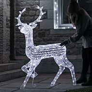 1.4m Outdoor Connectable White Stag Reindeer Figure