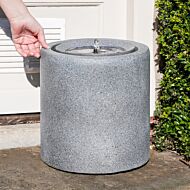 Solar Grey Cylinder Water Feature