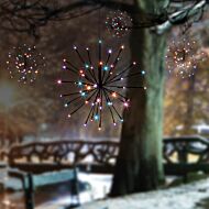 Outdoor Starburst Christmas Decoration Light, 200 Rainbow LEDs, 4 Pack