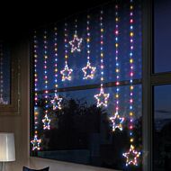 1.2m x 1.2m Firefly Wire Star Curtain Lights, 303 LEDs