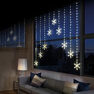 1.2m x 1.2m Firefly Wire Snowflake Curtain Lights, 339 LEDs