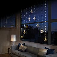 1.2m x 1.2m Firefly Wire Starburst Curtain Lights, 483 LEDs