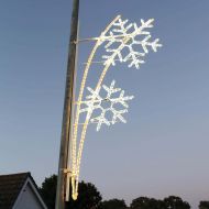 2m Aluminium Outdoor Rope Light Christmas Snowflakes Motif, Twinkle LEDs