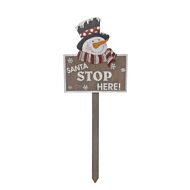34cm Snowman Santa Stop Sign