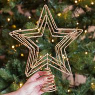 30cm Gold  Star Christmas Tree Topper Decoration