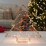 32cm Battery Gold Tree LED Christmas Table Decoration