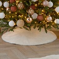 90cm White Faux Fur Christmas Tree Skirt