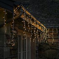 23.8m Christmas Snowing Effect Icicle Lights, 960 Warm White LEDs