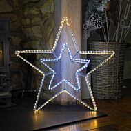 58cm Firefly Christmas Star Window Decoration, 420 White & Warm White LEDs