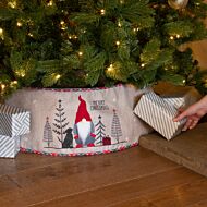1.2m Hessian Tartan Gonk Christmas Tree Skirt