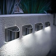 Solar Stainless Steel Welcome Wall Fence Light 4, Pack