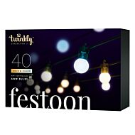 20m Smart App Controlled Twinkly Festoon Lights, Gold Edition - Gen II