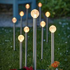 Solar Multi Function GlowBall Stake Lights. 10 Pack