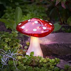 Solar Decorative Mega Magic Mushroom Stake Light, Cool White LEDs