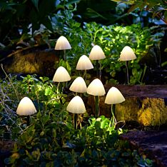 Solar Decorative Lumi Shrooms Stake Lights, Pack of 10