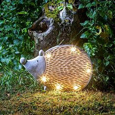 Solar Novelty Woodstone Hedgehog Light