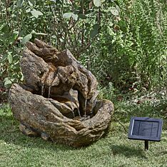 Hybrid Wychwood Falls Water Feature, Solar Powered with Back up Battery