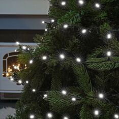 17.9m Outdoor Christmas Tree Fairy Lights, 240 White LEDs