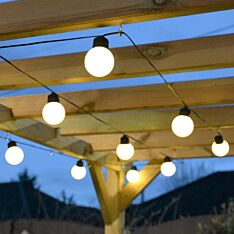 Outdoor Battery Frosted Bulb Festoon Lights