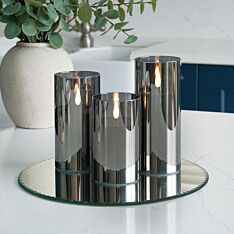 Ember™ Hurricane Smoked-Glass Candle