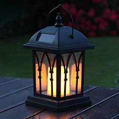 Solar Flickering LED Candle Lantern, 27cm