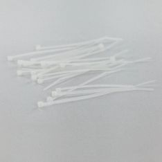 100mm x 2.5mm White Cable Ties, 20pcs