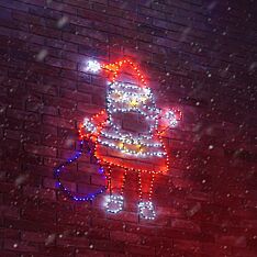 Outdoor Flexibright Santa Christmas Silhouette, 464 Twinkling LEDs