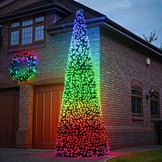 4m Outdoor Commercial Smart App Controlled Twinkly Pro Christmas Cone Tree