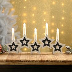 38cm Battery Star Candle Bridge, Warm White LEDs