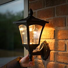 Outdoor Solar Security Wall Light, 34cm