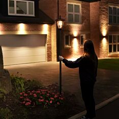 Solar Filament Effect LED Security Lamp Post, 2.1m