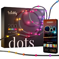10m Smart App Controlled Twinkly Dot Lights, Black cable - Gen II