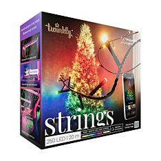 20m Smart App Controlled Twinkly Christmas Fairy Lights, Black Cable, Special Edition - Gen II
