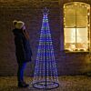 2.1m Outdoor Multi Function Firefly Wire Twinkle Christmas Tree, Multi Coloured LEDs