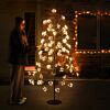 1.8m Black Twig Tree with 2400 Warm White LEDs