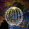 Outdoor Hanging Orb Christmas Decoration, Twinkling LEDs