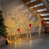 Outdoor Glittered Reindeer Stag Christmas Figures