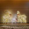 Gold Twist Outdoor Reindeer Family Christmas Family, Set of 3