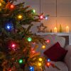 11.8m Fairy Lights Outdoor Traditional Pickwick Christmas Tree, Multi Coloured LEDs