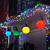 Outdoor Battery Large Ball Bauble Bulb Lights, 4 Pack