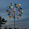 Solar Sky Runner Wind Spinner Stake Light