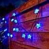 Solar Multi Function Star Fairy Lights, 50 Blue LEDs, 5m