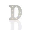 Alphabet 'D' Marquee Battery Light Up Circus Letter, Warm White LEDs, 16cm