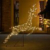 1.5m Outdoor Black Frame Leaping Stag Christmas Figure