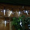 Solar Multi Function Dragonfly Fairy Lights, 50 White LEDs, 5m